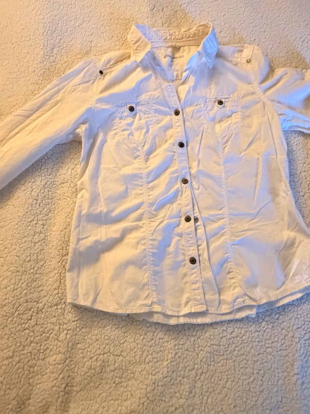 Eddie Bauer White Button-Down Kids Shirt